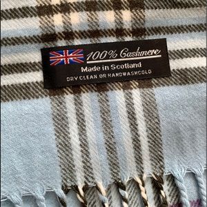 100% Cashmere Plaid Scarf